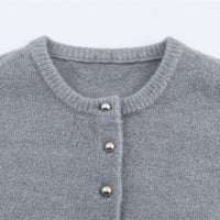 European And American Style Fashionable Spherical Button Knitted Coat