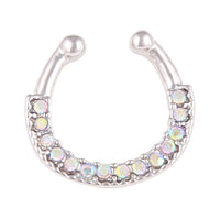 5-color Diamond U-shaped Fake Nose Ring Personality Perforation-free Nose Ring