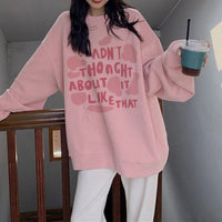 New American Style Loose Hoodie For Women Plus Size  Fleece-lined