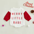 Simple Letter Print Colorblock Long Sleeve One Piece Triangle Romper
