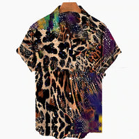 Casual Fashion 3D Digital Printing Short Sleeve Shirt Men