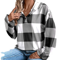 Loose Casual Fashion Button Long Sleeve Hooded Sweater