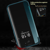 Plain Leather Business Flip Phone Case With Anti Drop Function