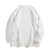 Autumn Solid Color Faux Mink Knit Sweater