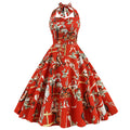 Vintage Style Red Slip Dress Made From Rayon With A Printed Pattern