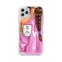 Fashion Lady Mobile Phone Case Transparent TPU Soft Protective Cover