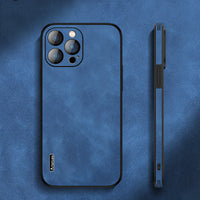 Sheepskin Mobile Phone Case With Lens Film