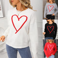 Women's Pullover Heart Knitted Sweater Top