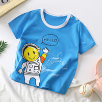 Children's Pure Cotton Cartoon Short-sleeved Korean