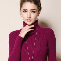 Women's Turtleneck Sweater Slim-fit Lapel Thickening Knitted Bottoming Shirt