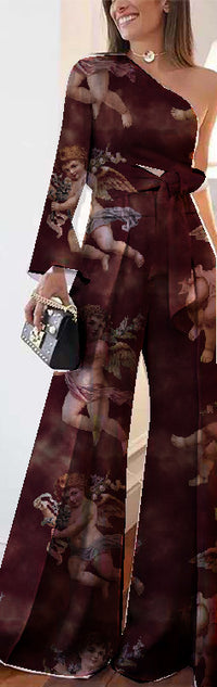 Wholesale Two Piece Suit Sleeve Lace Jumpsuit