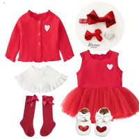 Western Style Sweet And Cute Little Girl Baby Clothes Newborn Suit