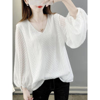 High-end Chiffon Top Fairy Slimming Belly-covering