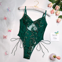 Butterfly Embroidered Slim All-match Jumpsuit For Women