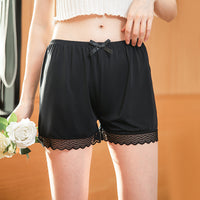 Safety Pants Women's Ice Silk Bow Lace Loose Anti-exposure Shorts
