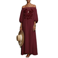 Off-shoulder Long Dress Vacation Dress