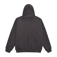 Men's Design Zipper Niche Metal Letter Hoodie