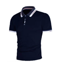 Summer New Men's Stitching T-shirt In Contrast Color Men's Youth Sports Fashion Short-sleeved Polo Shirt