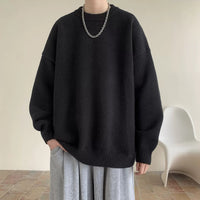 Korean Version New Round Neck Sweater Autumn Winter Men