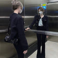 Long Sleeve Classic Style Black Short Coat For Women