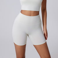 High Waist Brushed New Belly Wrap Waist Shaping Sports Shorts