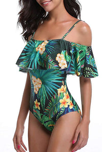 Slim Off Shoulder Women's One-piece Swimsuit