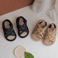 Sleeve Boys And Girls Bag With Hemp Rope Sandals