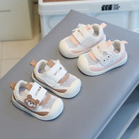 Hollow Transparent Net Soft Bottom 0-1-2 Years Old Cartoon Toddler Walking Shoes