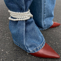 Pants Decorative Beaded Foot Accessories