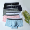 Gradient Stripes Belt Low Waist Cotton Thin Boxer Briefs