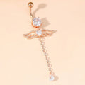 Butterfly Heart Zircon Minimalist Navel Piercing Jewelry