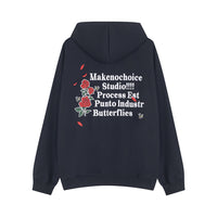 Rose Letter Embroidered Hooded Bathroom