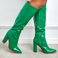 Sexy Crocodile-Print High-Heel Knight Boots From Europe And The US