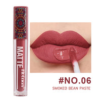 Bohemian Style Lip Lacquer Matte No Stain On Cup Kaleidoscope Lip Gloss Velvet Lipstick