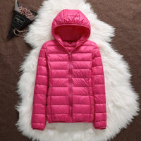 Lightweight Down Jacket Women's Hooded Short Slim-fit Lightweight Jacket