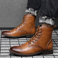 High top pointed toe Martin boots