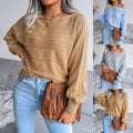 Boat Collar Off-the-shoulder Hollow-out Sweater