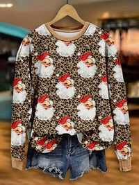 3D Digital Printing Women's Trendy Round Neck Sweater