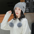 Women's Versatile Scarf Suit Knitted Hat
