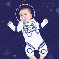 Baby cartoon spacesuit long sleeve jumpsuit