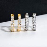 S925 Silver Full Set Moissanite Earrings Fashionable Design