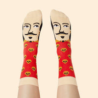 Personalized Cartoon Creative Fun Jacquard Trendy Socks Men And Women Couple Thigh High Socks