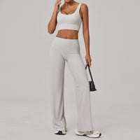 Racerback Bra And Straight-leg Pants Yoga Set Quick-drying Workout Outfit