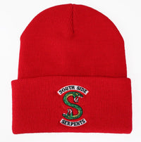 Knitted hat with embroidery