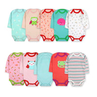 Long-sleeved Baby Cotton Bag Fart Clothes Five-piece One-piece