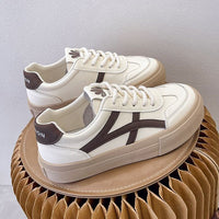 Platform White Shoes Thin And All-matching Casual Retro Sports Board Shoes Women's Shoes