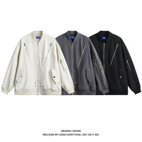 American Pilot Jacket Men's Autumn Fashion Brand Loose Black Advanced