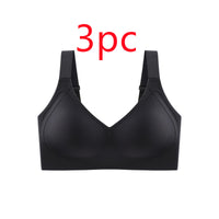 Traceless Plus Size Women's Big And Small Breast Holding Anti-sagging Full Cup Thin Push Up Sports Chest Cover
