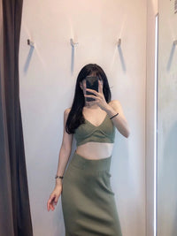 Sexy strap knit bra