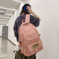 Backpack Girls' Style Schoolbag High School Female College Student  Capacity Bag